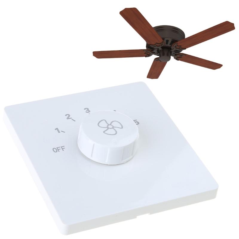 Elegant Wall Ceiling Fan Speed Regulator 5 Gear Adjustable Fan Speed Controller Switching 86 Type Enjoy Easily Operate