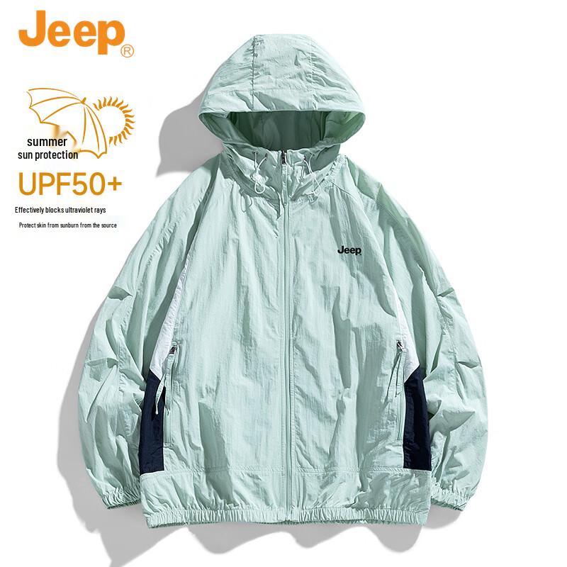 JEEP Men s Hooded Ice Silk UV Protection Jacket M