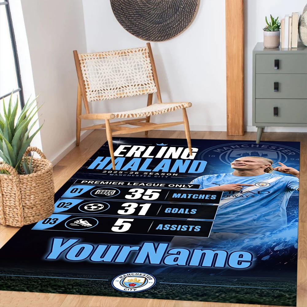 Haaland (3) Personalizza il tuo tappeto con nome, cuscino per sedia da ufficio, regalo per camera da letto, soggiorno di casa.