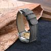 Quick Release Leather Watch Strap 20mm Nubuck Watch Band Buckle [WOCCI] Gray/Silver
