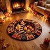 Badezimmer-Fußmatte 3D Spuktreppen-Bereichsteppich, Halloween-Geister-Treppen-Rundteppich mit rutschfester Horror-Anti-Rutsch-Rückseite, für Wohnzimmer