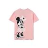 Li Ning Mickey Series Logo Letter Print Loose Round Neck Short Sleeve T-Shirt Women Tops Pink AHSR426-6