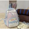 Schoolbag high-end college style junior high school student schoolbag female cream pain bag backpack fresh and cute large capacity backpack