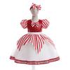 Kids Girls Santa Claus Xmas Elf Bow Sequins Princess Dress Children Christmas New Year Cosplay Costumes Kindergarten Performance Role Play Outfit