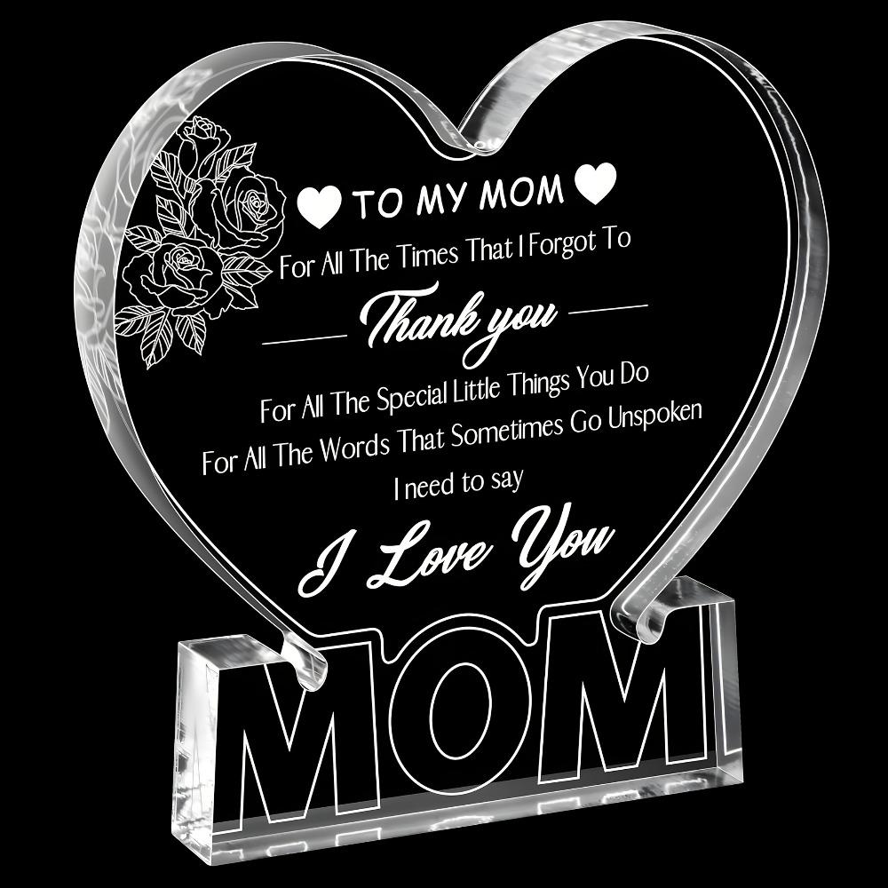 

Heart-Shaped Plaque for Mom - Engraved with Loving Message, Rose Design, Perfect Gift for Mother S Day, Valentine S, Thanksgiving & Christmas, Nurseri 10*10cm