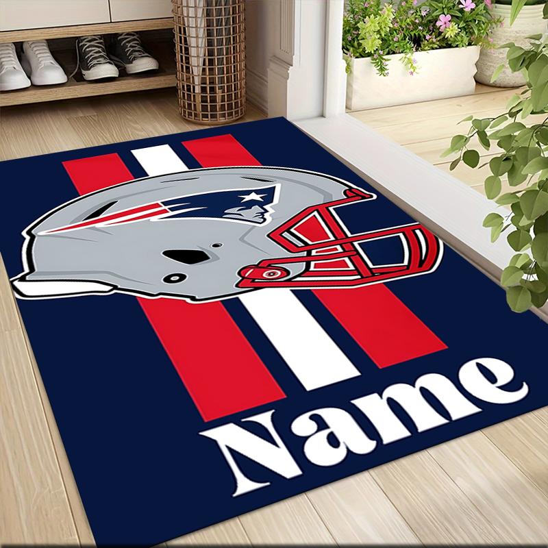 Custom Name Patriots Team Spirit Carpet Rug Customizable Soft Washable Anti-Slip Home Living Room Sofa Mats Personalized Rug. 0909423