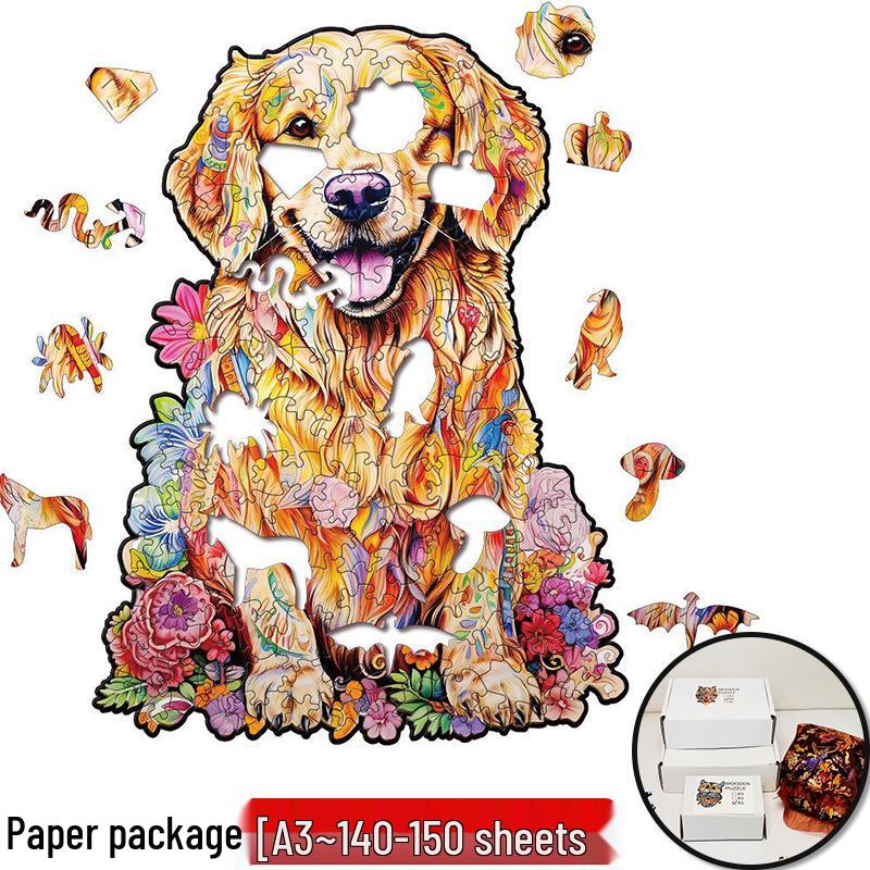 Irregular Animal Dog Penguin Wooden Puzzle in Stock