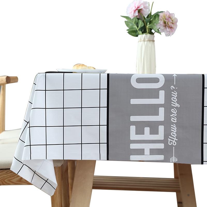 Tischdecke im nordischen Stil, wasserdicht, ölabweisend, waschbar, aus PVC für Esszimmer, Camping, Privatzimmer und Restaurants.