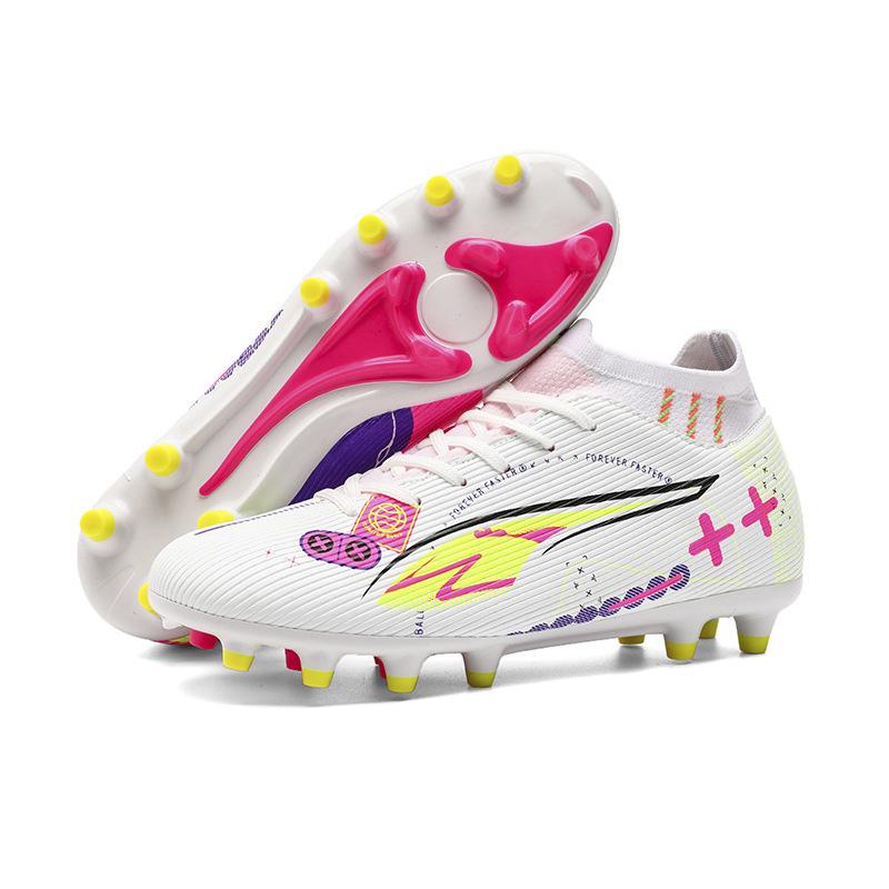 Spot 2025 New Graffiti Kids and Youth Soccer Boots Spike Broken Nail Competition Training Artificial Grass
