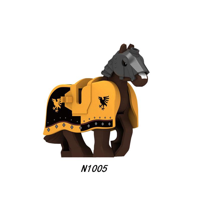 Medieval Castle Knight Building Block African Animal Elephant Tiger Camel Deer Bear Dragon Horse soldier Sheep Boar MOC Toy Gift