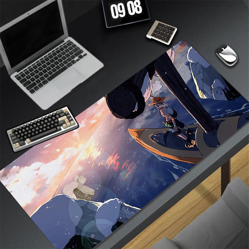 Gaming Mouse Pad Design Nonslip HighQuality Sewn Edge One Piece Desk Mat Keyboard Pad Gamer And Office Work Mousepad