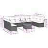 Vidaxl 11-Cz. Garden Furniture Set With Cushions, Beige, Poly Rattan
