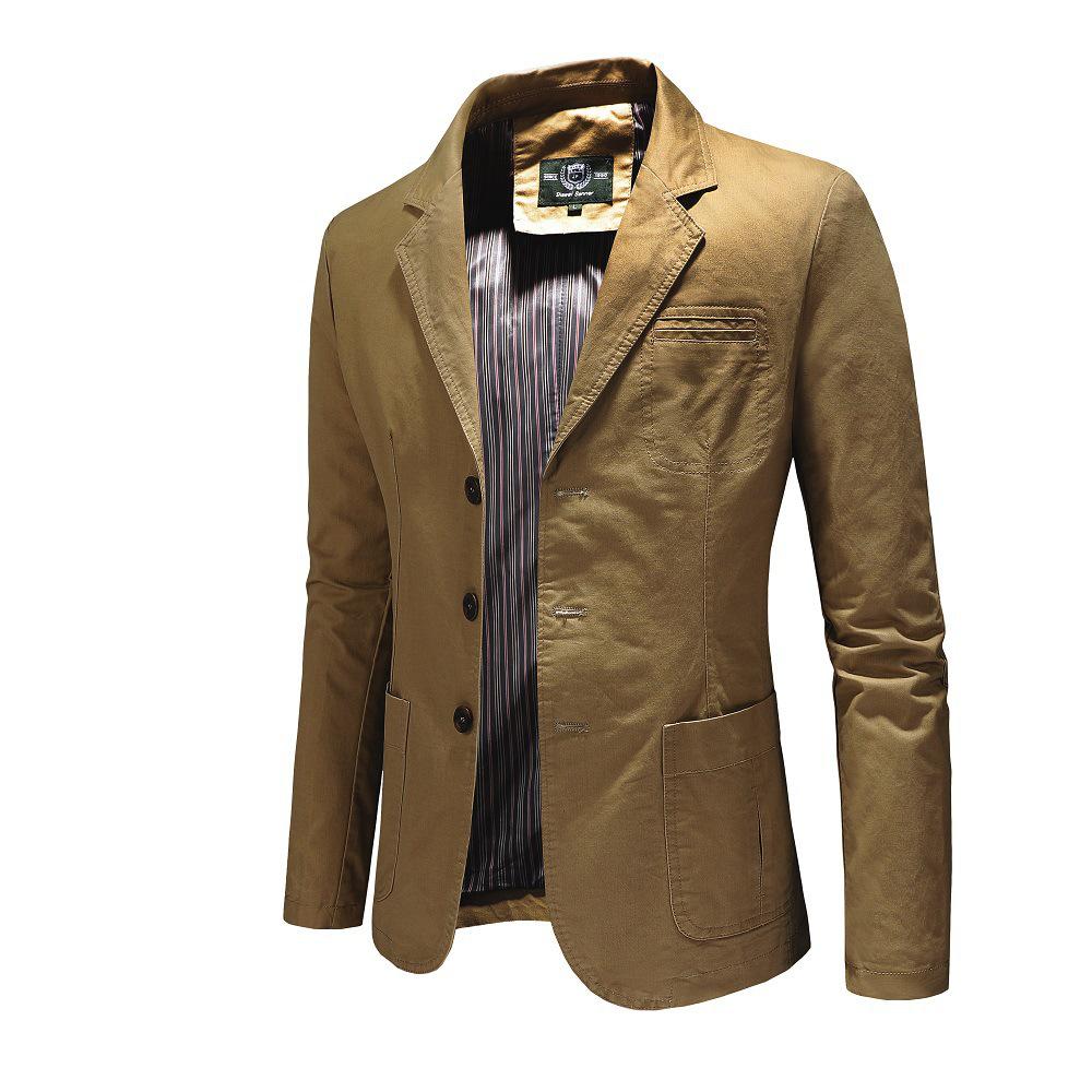 Men's Business Casual Pure Cotton Jacket Coat - Casual Fashion Menswear.