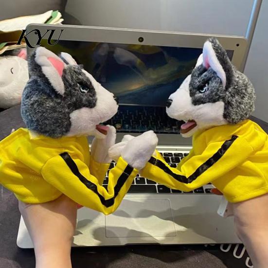 Durable Scratching Toys for Dogs Boxing Husky Hand Puppet, Animal Fighting Glove Toy with Sound Creative Storytelling Puppets Effects, Kung