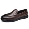 Men's Flats High-quality Leather Shoes Classic All-match Mens Slip On Business Loafers Male High Quality Comfortable Dress Shoes