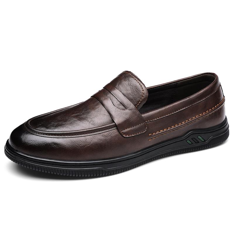 Men's Flats High-quality Leather Shoes Classic All-match Mens Slip On Business Loafers Male High Quality Comfortable Dress Shoes