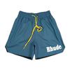 Brand trendy europeo e americano transfrontaliero RHUDE pantaloncini casual elastici con laccetto ricamato uomo e donna high street sport da spiaggia cinque