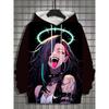 Men's Japanese Style Samurai Girl 3D Hoodies Fashion Cool Daily Anime Pullover Sweatshirt Outdoor Casual Party Holiday Tracksuit