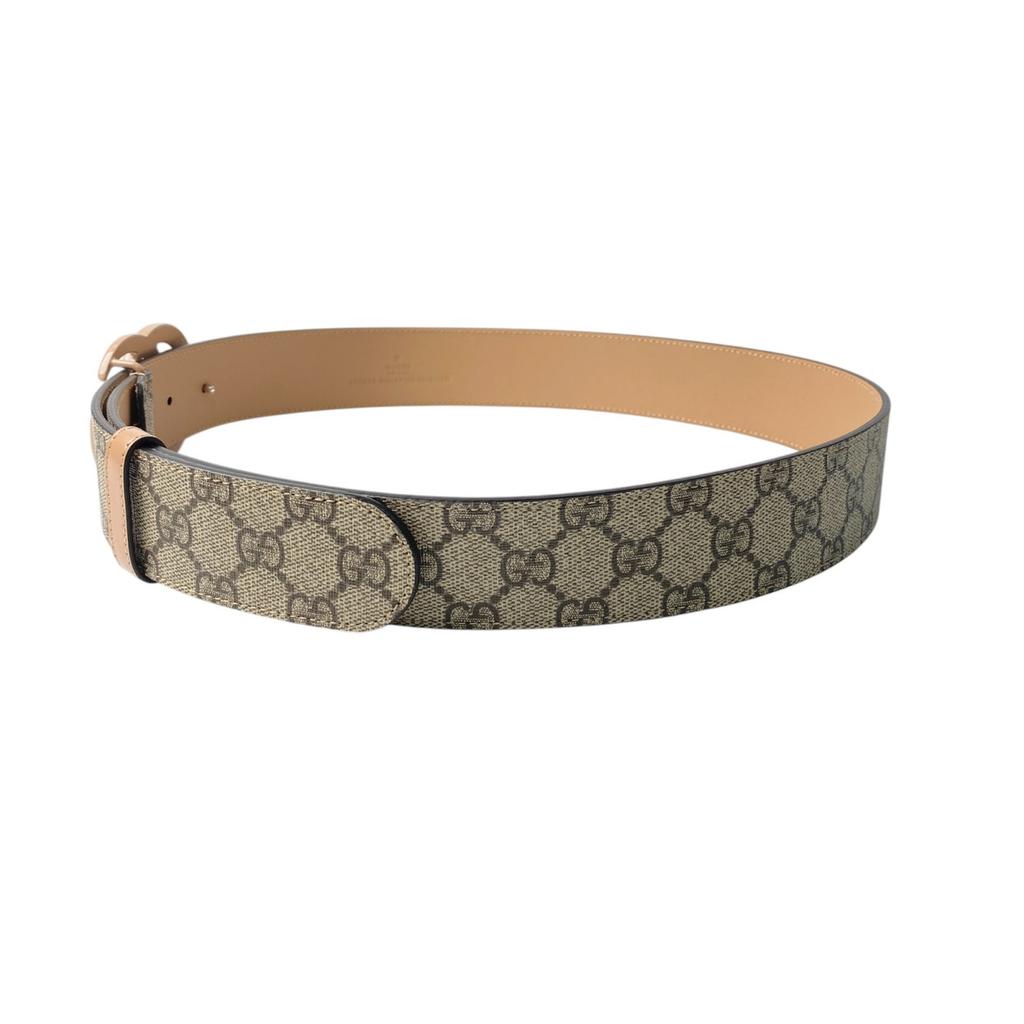 Used GUCCIbelt Pink beige/Brown Leather Women