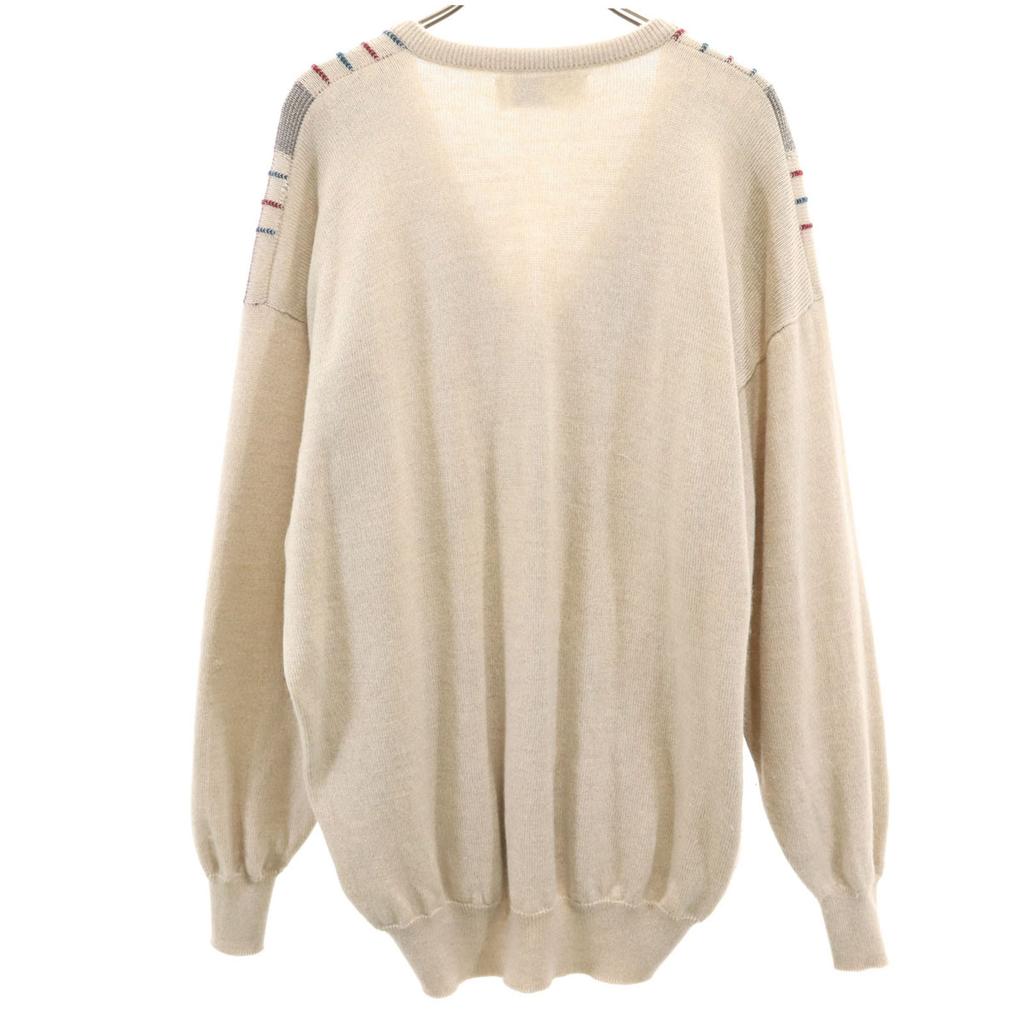 Pringle 80er Jahre Alt Vintage Karomuster Langarm V-Ausschnitt Strick L Pullover Herren Gebraucht