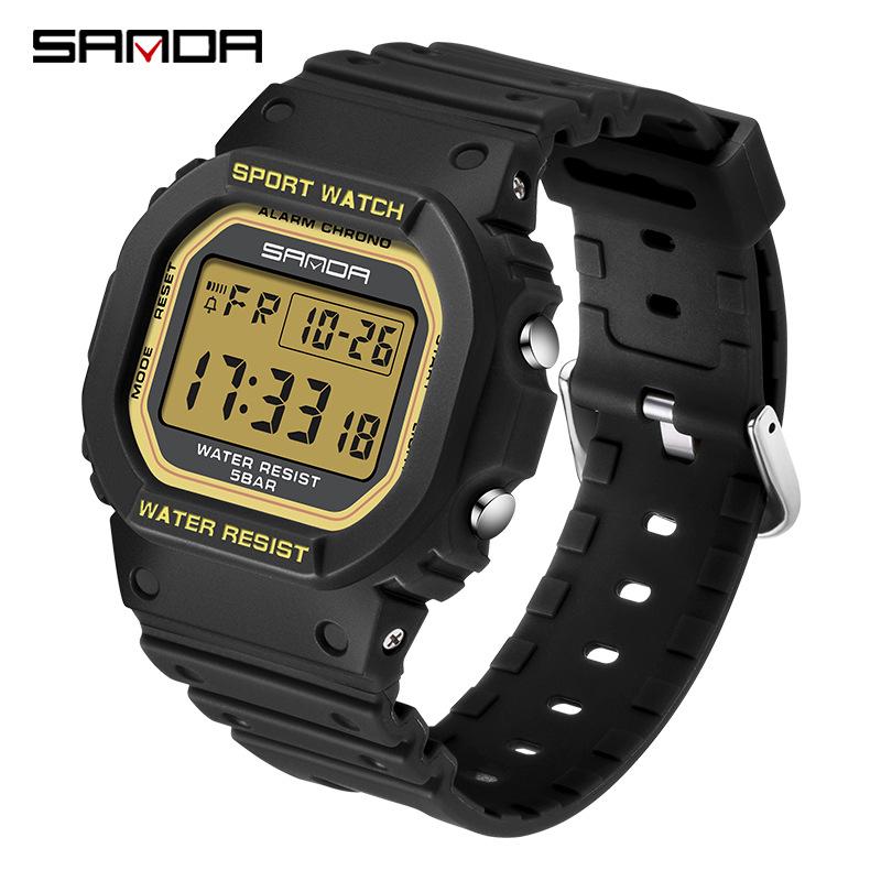 שעון ספורט חיצוני סטודנטים Sanda זוהר עמיד במים ועמיד בפני זעזועים