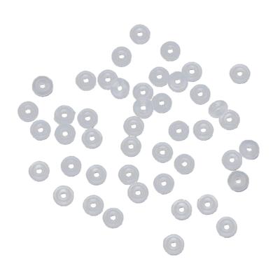 100 Uds. Tapones de goma de silicona, pulseras con dijes de cuentas de anillo, compatibles con uso solo o con cuentas espaciadoras de bloqueo de Clip