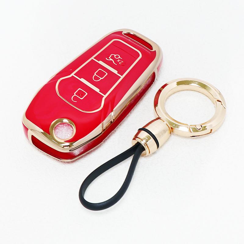 Car Styling Keyless Tpu Car Remote Key Fob Shell For Ford Galaxy S-Max Explorer Ranger F-150 Mondeo Cover Case Keychain