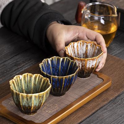 Japanese-style Kiln Change Ceramic Teacup Creative Master Teacup Retro Single Cup Household Kung Fu Tea Set Teaware Utensils