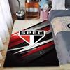 Modern Carpet with SPFC Logo, Red Black Geometric Design for Home Decor Suitable for Use As an Anti-slip for Living Room Bedroom Sofas