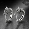 Vintage Animal Dragon Design Hoop Earrings for Men Three Color Available Temperament Accessories Personalized Jewelry