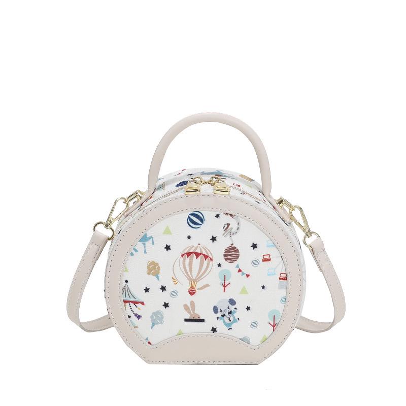 Women's High-End PU Leather Korean Fashion Bags - Small Round & Square Shoulder/Crossbody Bags.