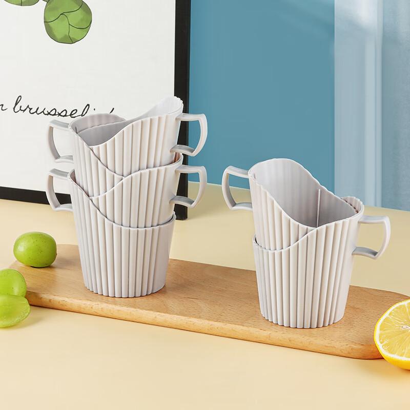 Baijie Disposable Paper Cup Holder, Thickened, 12-Pack, Office Tea Cup Insulated Cup Holder Base, Plastic Cup Sleeve, Paper Cup Stand