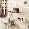 No Punching Bathroom Soap Box Drain Carbon Steel Soap Dish Bathroom Rack Wall Mount Patch
