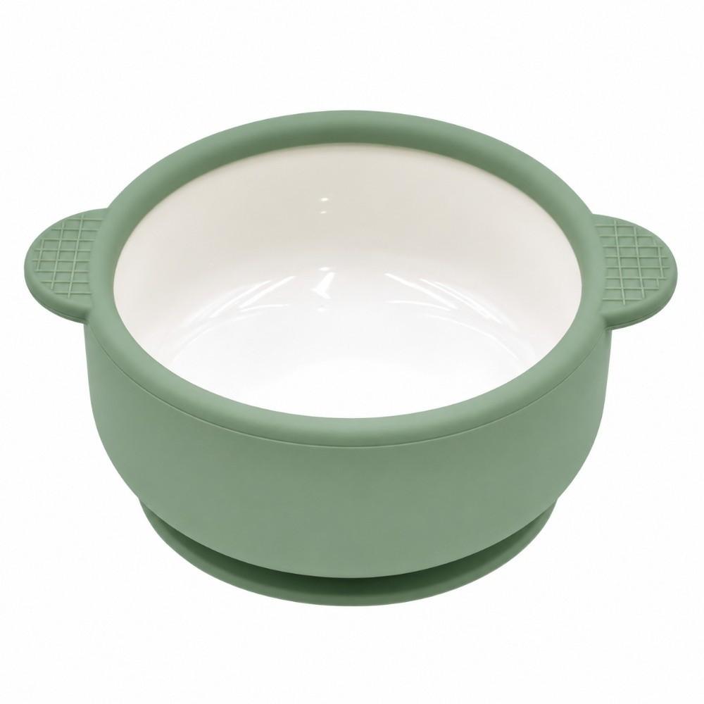 with Silicone Suction Cup Children's Complementary Food Bowl Ceramic Baby Dish Infant Training