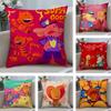 DOG MAN Anime Cushion Cover Soft Plush Fabric DoubleSided Printed Sofa Cushion Cover for All Seasons Home Decor Gift