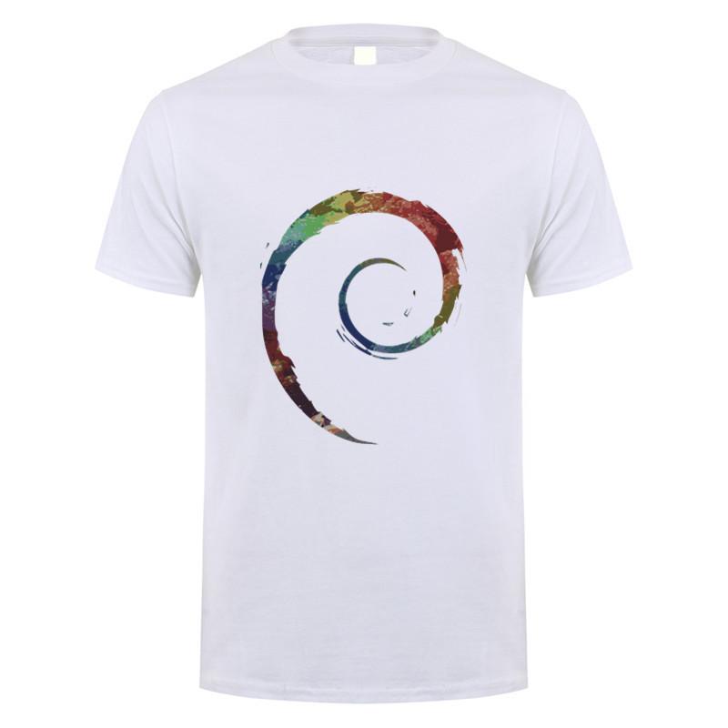 T-shirt Debian Unisex Casual Cotone Manica Corta Estate Sistema Operativo Linux Magliette Unisex Top