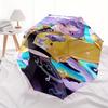 KPop Demon Hunters Automatic opening and closing folding umbrella with 8-rib frame and compact travel design, perfect for all occasions | St