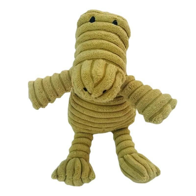 Fun Pet Toy Donkey Shape Corduroy Chew Toy For Dogs Puppy Squeaker Squeaky Plush Bone Molar Dog Toy Pet Training Dog Accessories