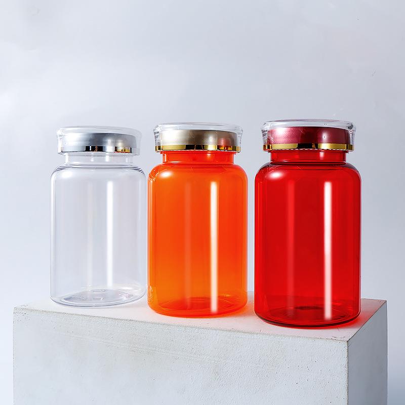 PET200ML Portable Plastic Medicine Bottle with Crown Cap