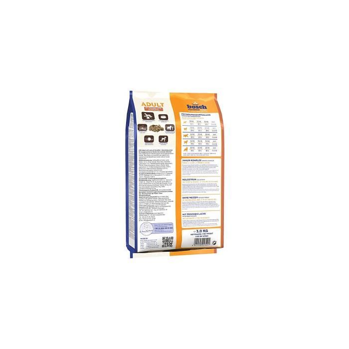 Bosch Croquette Saumon/Pommes de Terre pour Chien Adulte 3 kg - 4015598013291