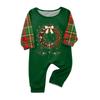 Christmas-print long-sleeve and long-pant matching family loungewear set