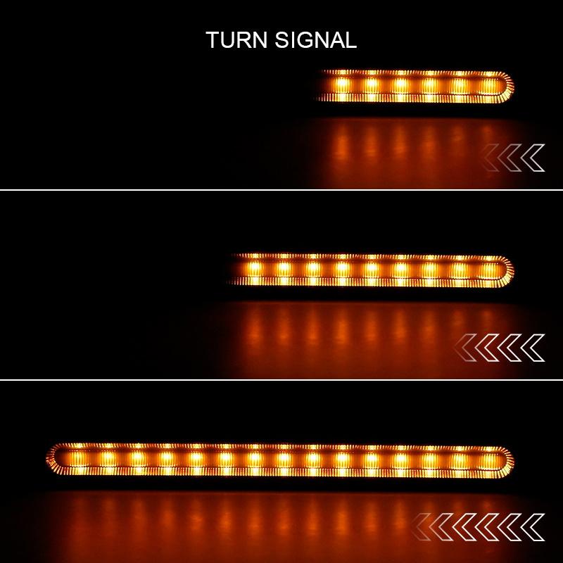 30Led Brake Tail Light Turn Signal Light DRL Red Yellow Flowing Stop Flash Lamp For Car Motorcycle Truck Trailer ATV SUV 12V 24V