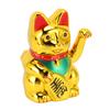 4in Feng Shui Fortune Cat Golden Car Dashboard Cat Ornament  Car Interior Ornament