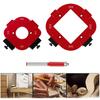 3pcs Removable Clip Router Corner Template 4-in-1 Design Arc Cutting Guide  For Trim Router