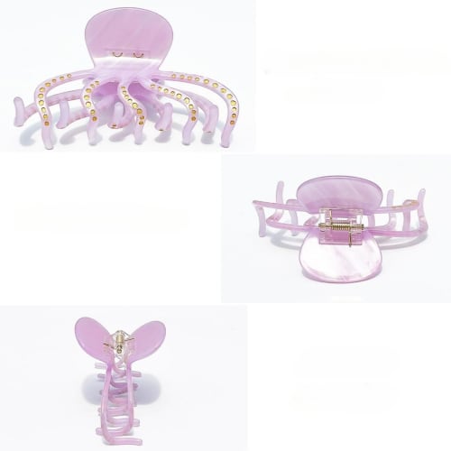 2 Large Acetate Octopus Hair Clips, Strong Non-Slip Grip, Octopus Hair Clips for Thick Hair, Big Hair Clips & Claw Clips for Teen Girls and Women