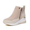 new Boots Fashion Autumn Winter Zipper Warm Plush Solid Platforms Korean Casual Short Ankle Boots Cotten Shoes Women Wedge Snow