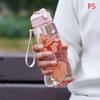 Sticlă de apă Capibara 750 ml Etanșă Drăguță Sticlă de băut cu pai și curea de transport pentru camping în aer liber, sport și fitness Fără BPA