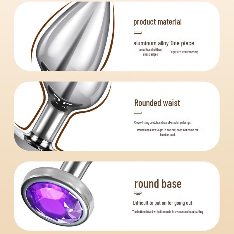 Mystery Girl Metal Butt Plug for Anal Development and SM Outdoor Wear - Female Erotic Training Tool