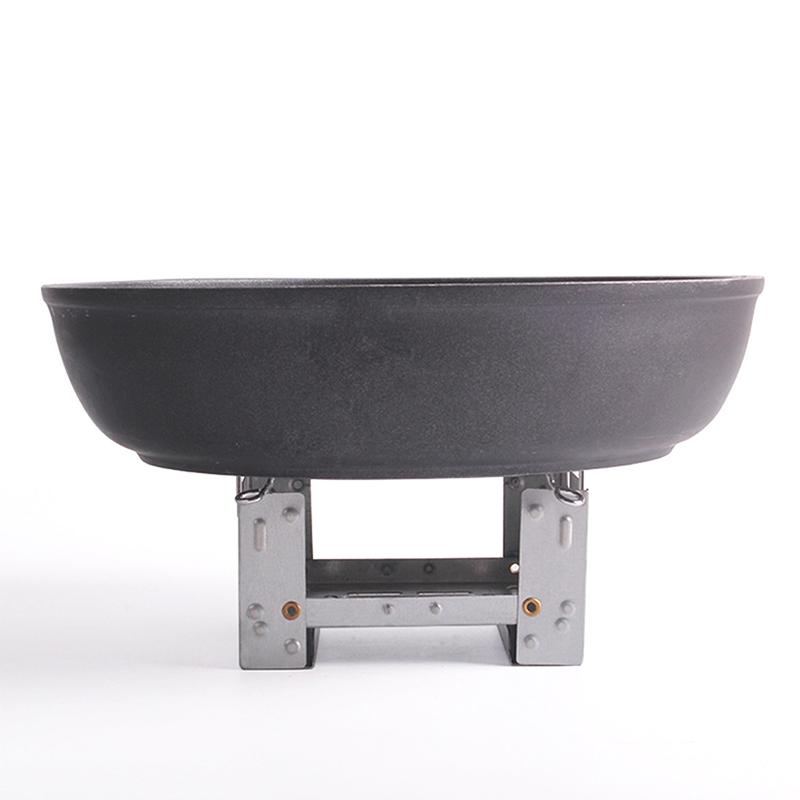 Outdoors Portable Solid Alcohol Fuel Folding Furnace Mini Picnic Burner Galvanized Iron Camping Stove Cooking Camping Equipment