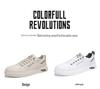 2025 Men's Trendy White Sports Sneakers - Breathable Casual Leather Shoes for Spring and Autumn